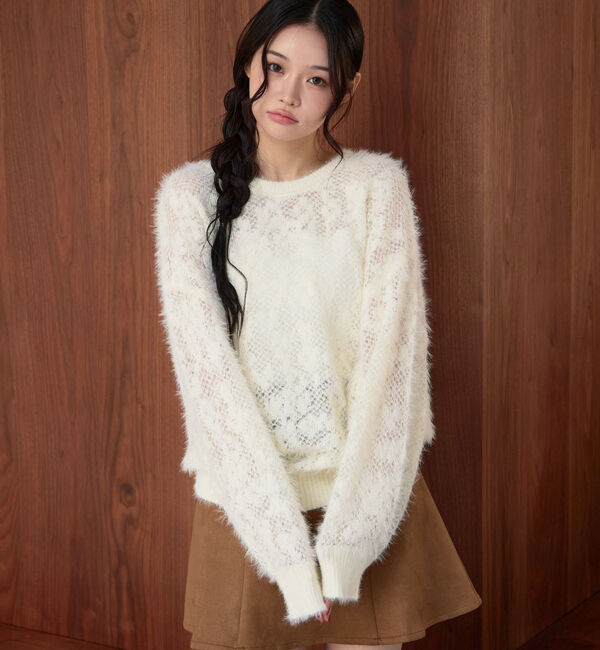 archives「シャギーフラワーＪＱミドルニットプルオーバー」|ニット・セーター|