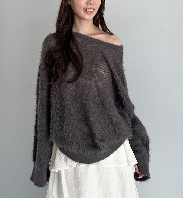 archives「シャギーフラワーＪＱミドルニットプルオーバー」|ニット・セーター|