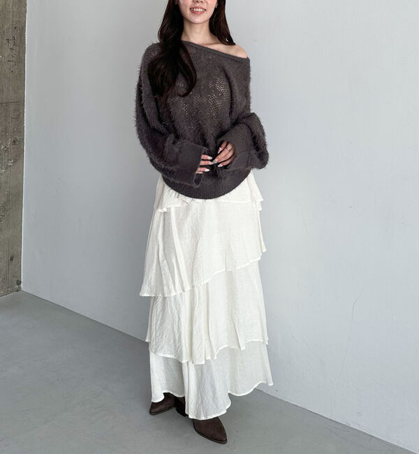 archives「シャギーフラワーＪＱミドルニットプルオーバー」|ニット・セーター|