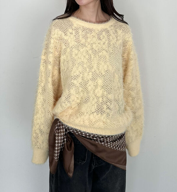 archives「シャギーフラワーＪＱミドルニットプルオーバー」|ニット・セーター|