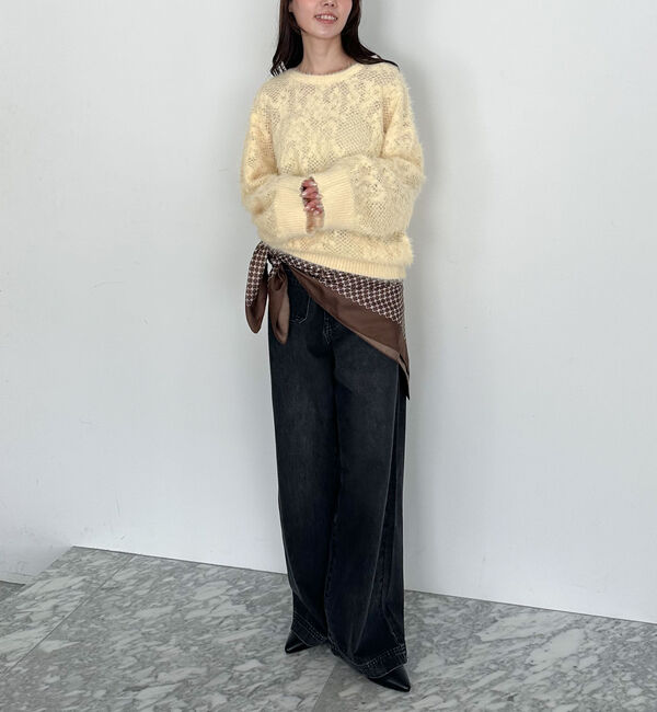 archives「シャギーフラワーＪＱミドルニットプルオーバー」|ニット・セーター|