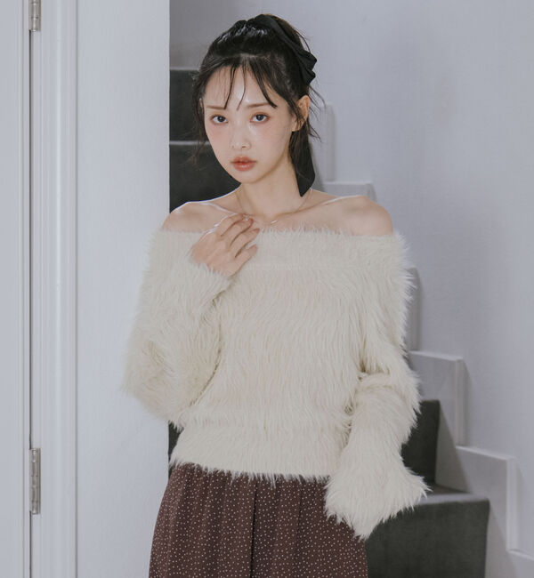 archives「シャギーオフショルニットプルオーバー」|ニット・セーター|