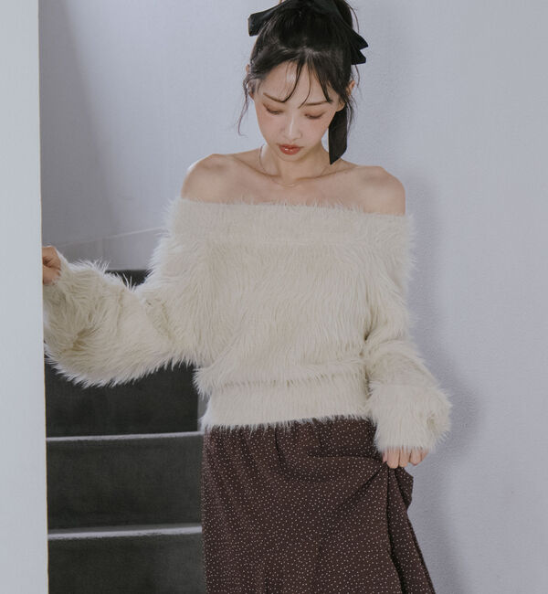 archives「シャギーオフショルニットプルオーバー」|ニット・セーター|