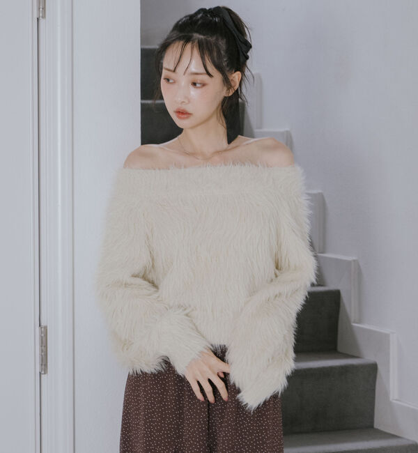 archives「シャギーオフショルニットプルオーバー」|ニット・セーター|