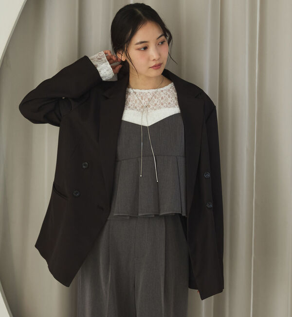 archives「【ＯＮかわ】プリーツペプラムビスチェ&times;スラックスＳＥＴ」|ワンピース|