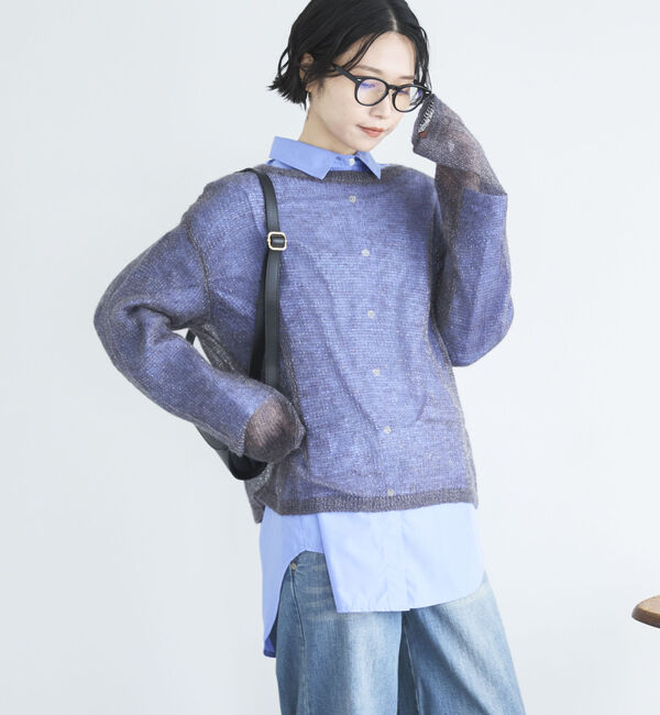 Doux archives「シアーモヘアニットプルオーバー」|ニット・セーター|