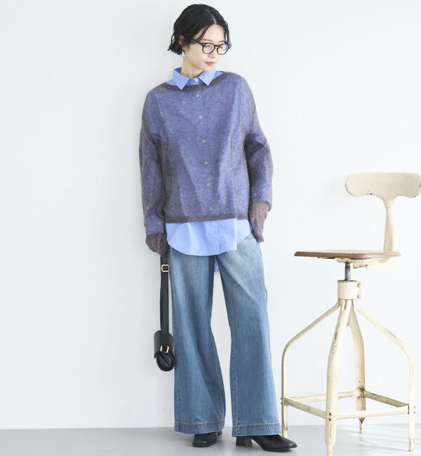 Doux archives「シアーモヘアニットプルオーバー」|ニット・セーター|