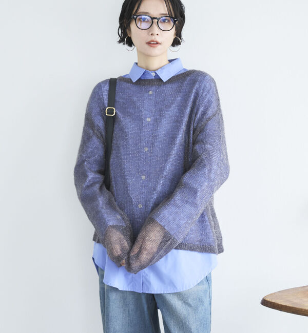 Doux archives「シアーモヘアニットプルオーバー」|ニット・セーター|