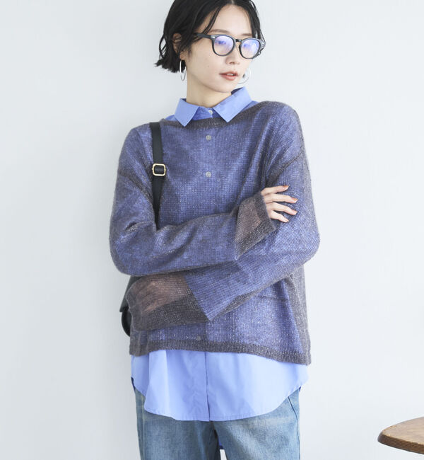 Doux archives「シアーモヘアニットプルオーバー」|ニット・セーター|