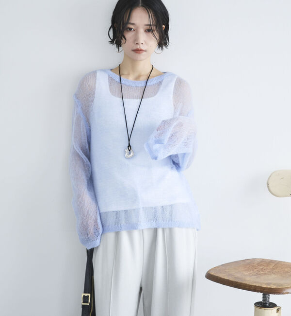 Doux archives「シアーモヘアニットプルオーバー」|ニット・セーター|