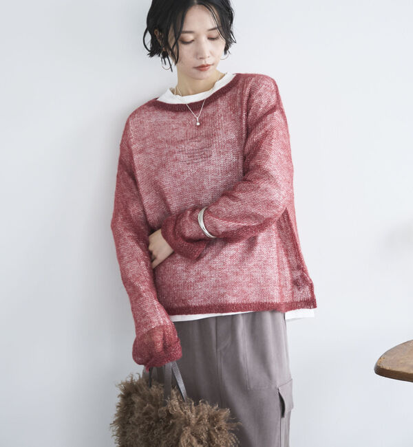 Doux archives「シアーモヘアニットプルオーバー」|ニット・セーター|