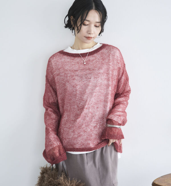 Doux archives「シアーモヘアニットプルオーバー」|ニット・セーター|
