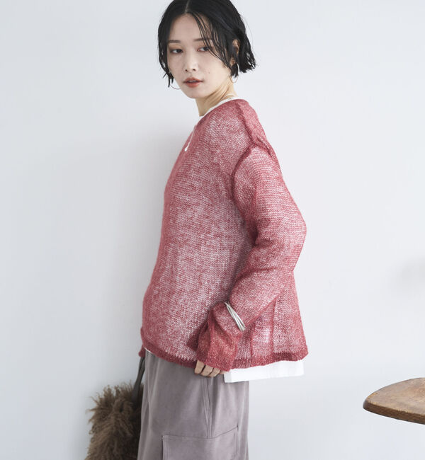 Doux archives「シアーモヘアニットプルオーバー」|ニット・セーター|