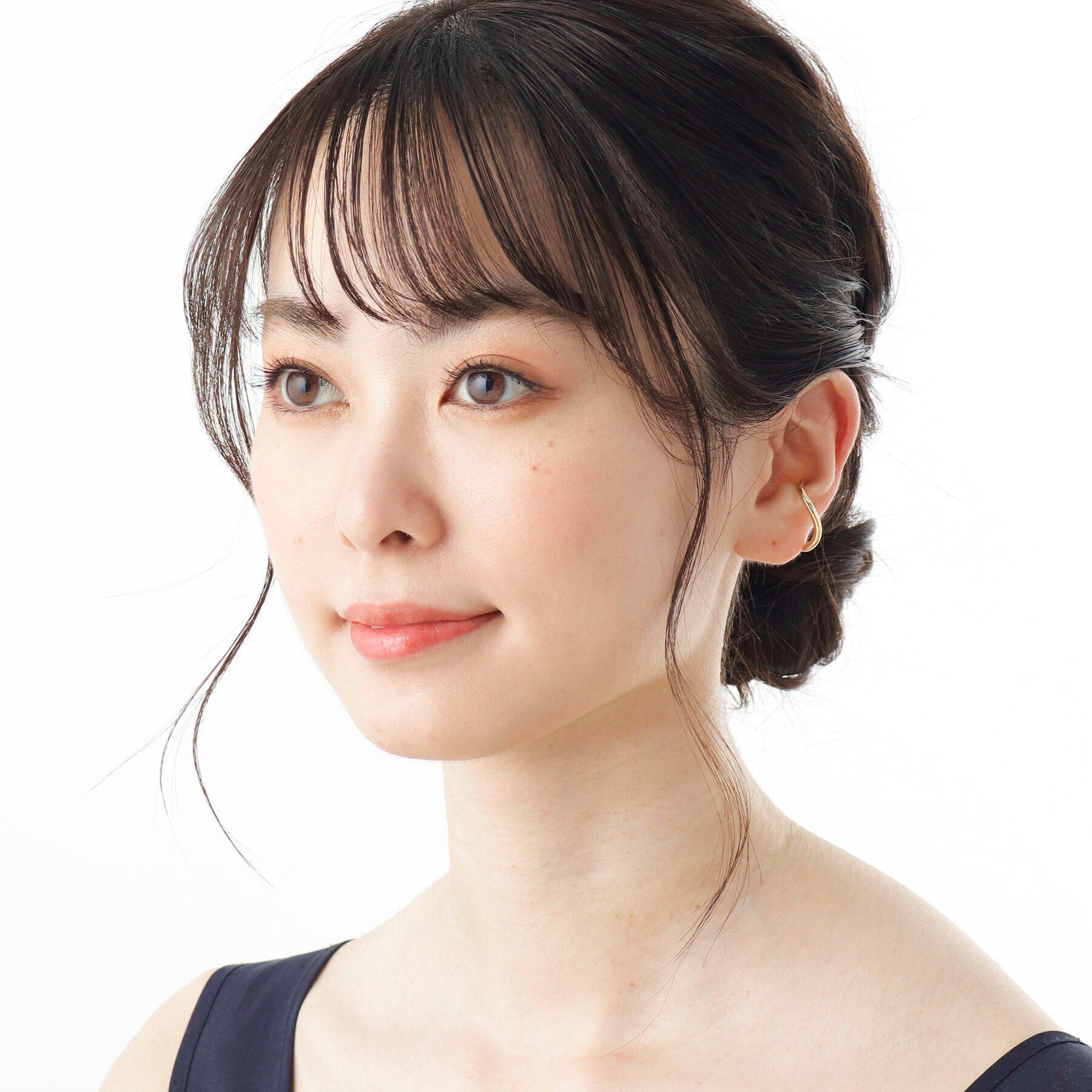 COCOSHNIK「シルバー Sライン イヤーカフ GP」|イヤリング|