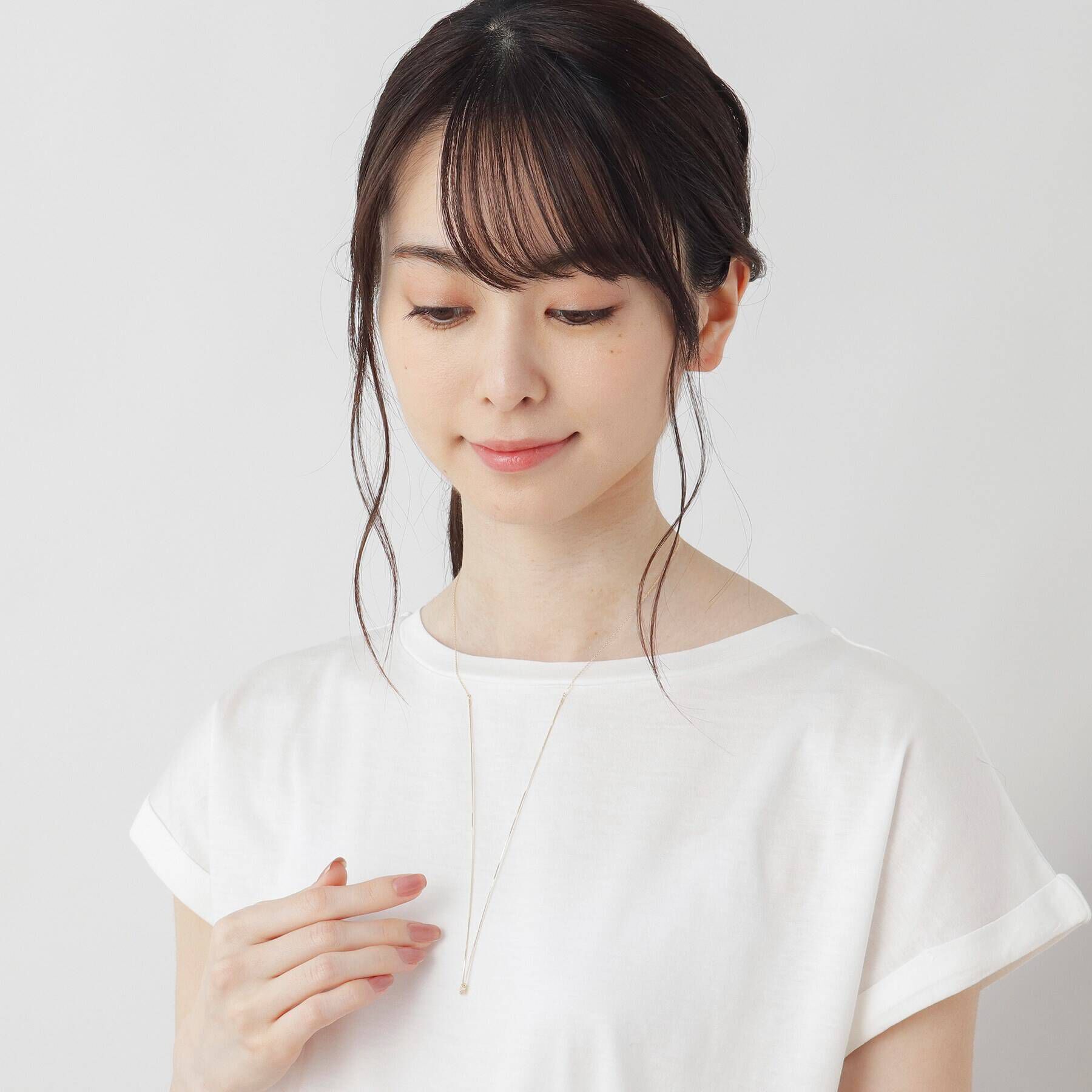 COCOSHNIK「K10ハニーカットボール スクエア スライドネックレス」|ネックレス|