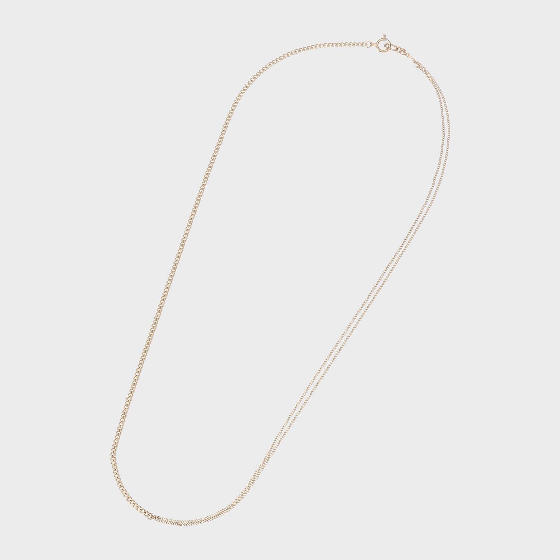 COCOSHNIK「K10キヘイチェーン アシンメトリー ネックレス」|ネックレス|