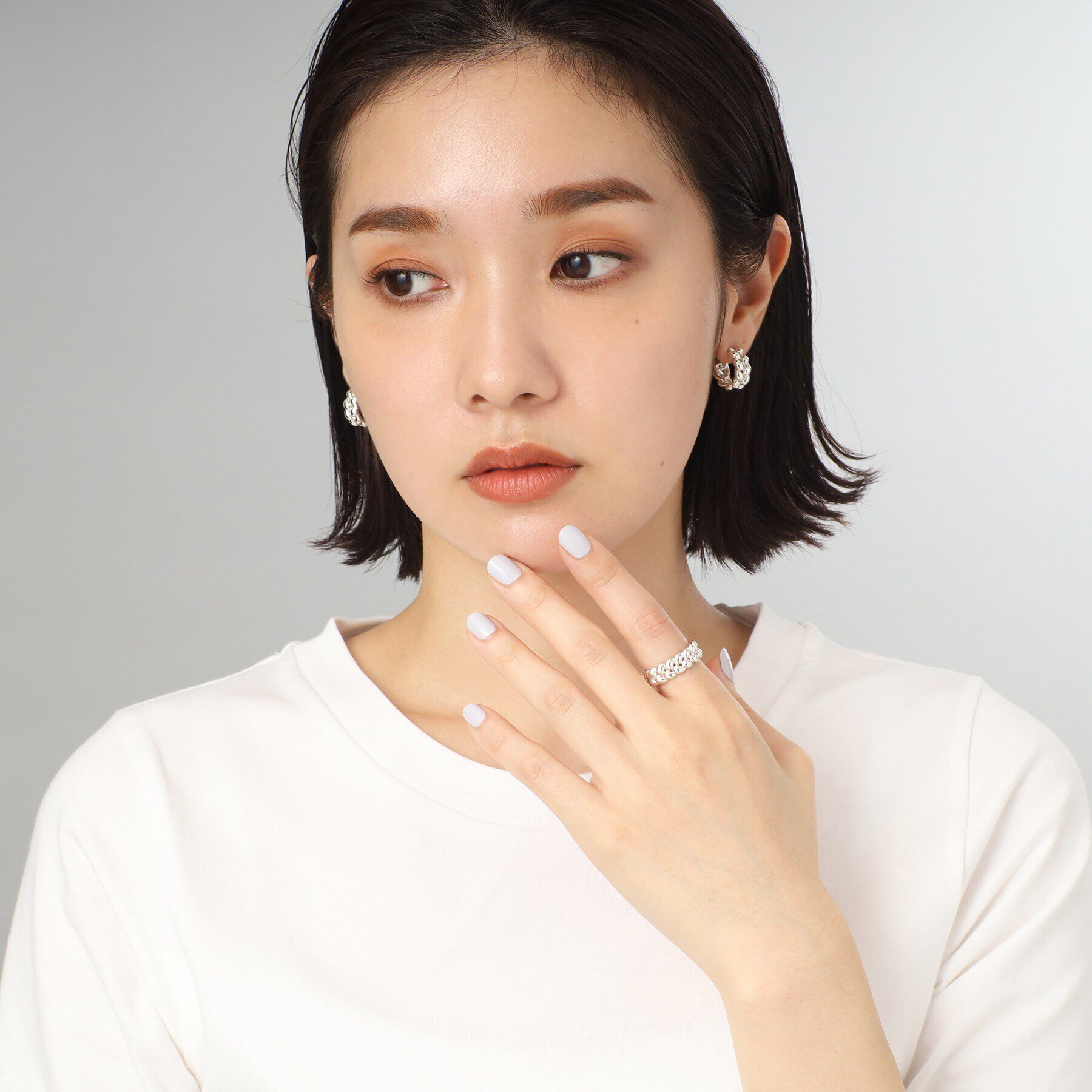 COCOSHNIK ONKITSCH「シルバー ニッティングモチーフ エタニティリングS」|リング|