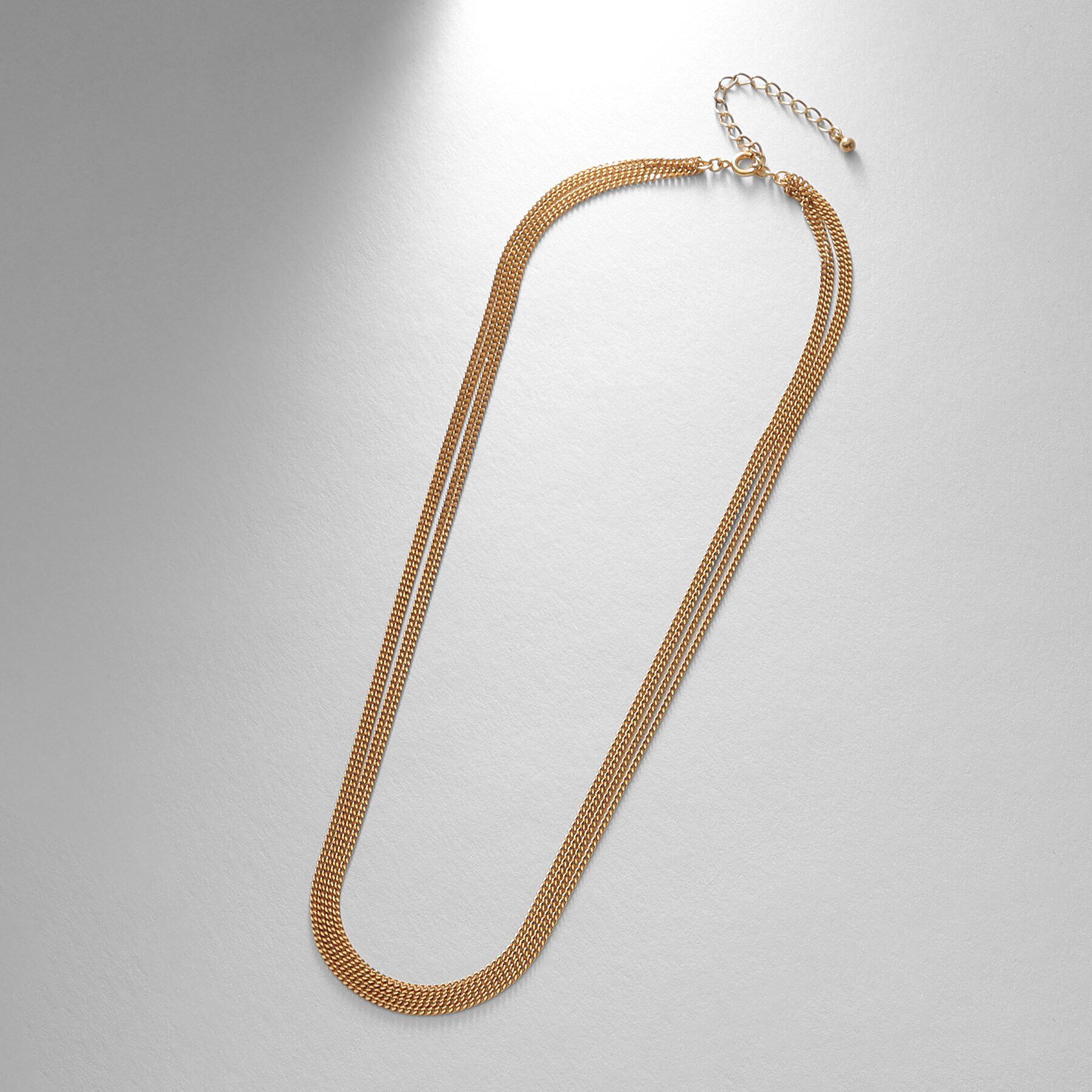 COCOSHNIK ONKITSCH「シルバー カーブチェーン レイヤード ネックレス GP」|ネックレス|