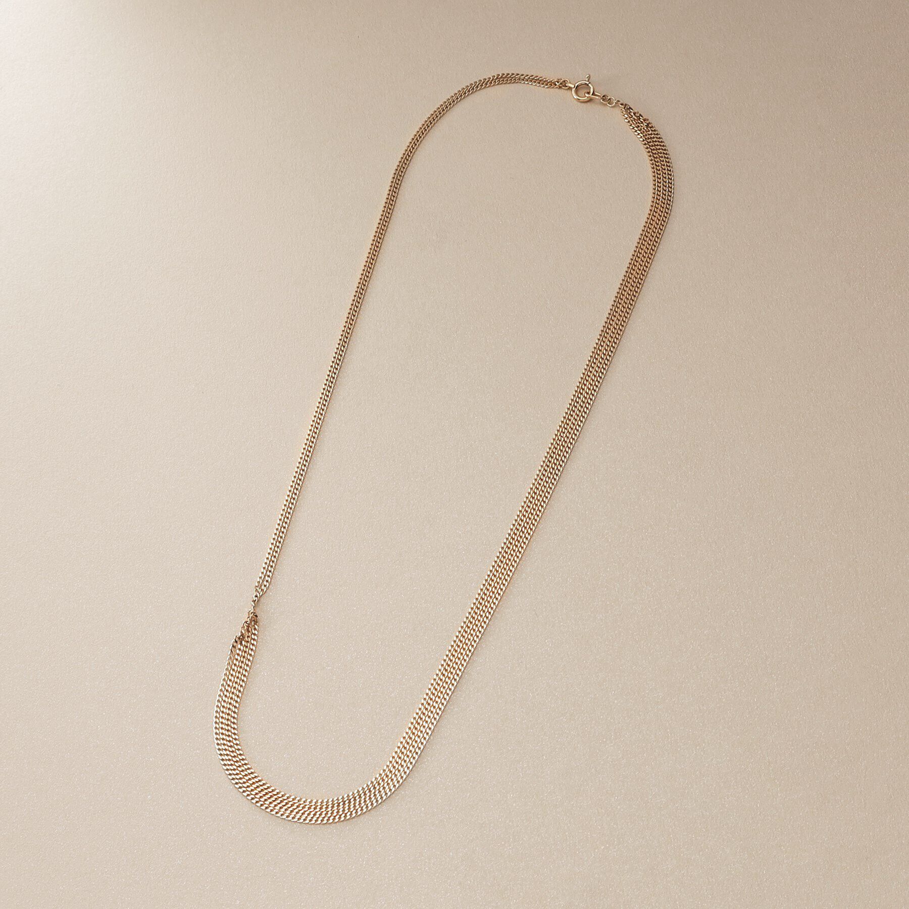 COCOSHNIK「K10キヘイアシンメトリードレープ ネックレス」|ネックレス|