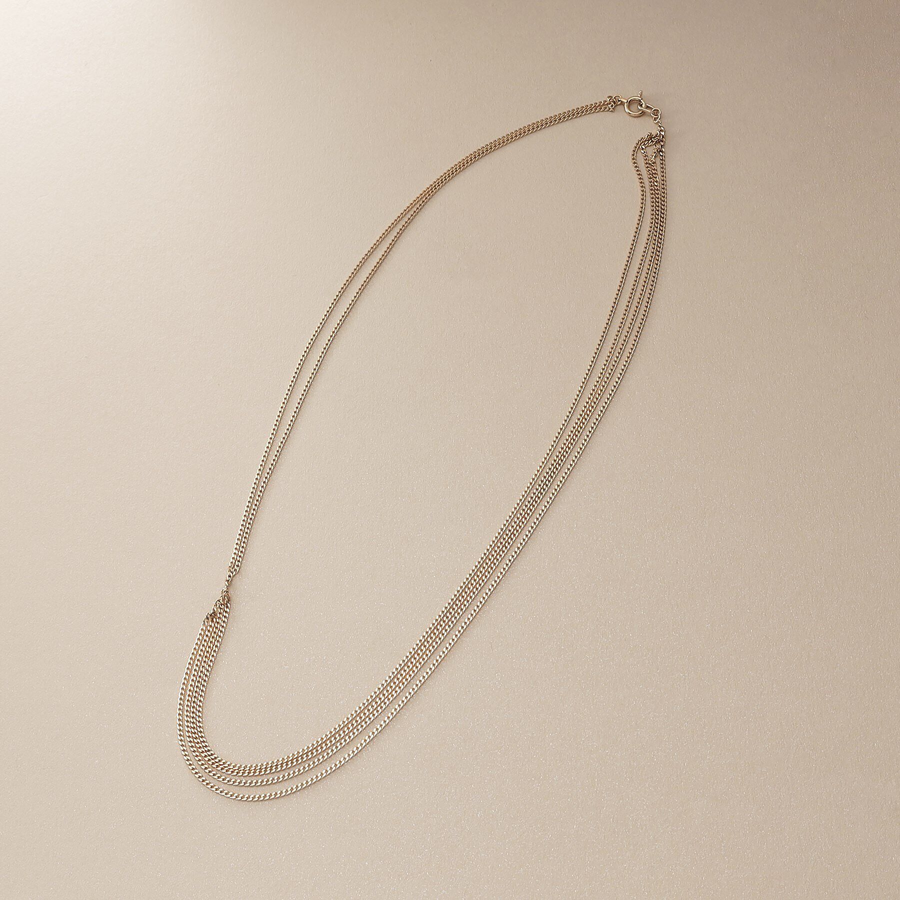 COCOSHNIK「K10キヘイアシンメトリードレープ ネックレス」|ネックレス|