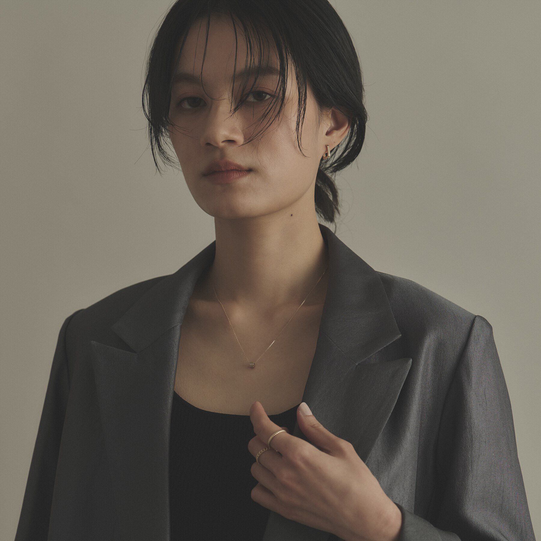 COCOSHNIK「K10ダイヤモンド シフテッドビーズ ネックレス」|ネックレス|