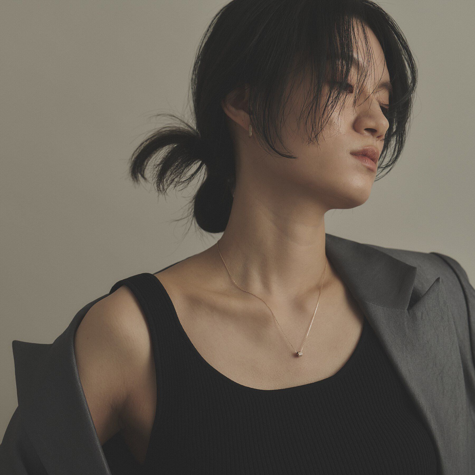 COCOSHNIK「K10ダイヤモンド シフテッドビーズ ネックレス」|ネックレス|