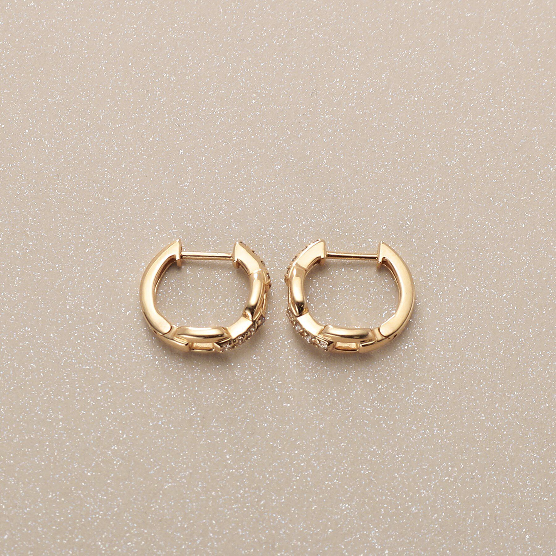 COCOSHNIK「K10ダイヤモンド ケーブルチェーンモチーフ 中折れピアス」|ピアス|