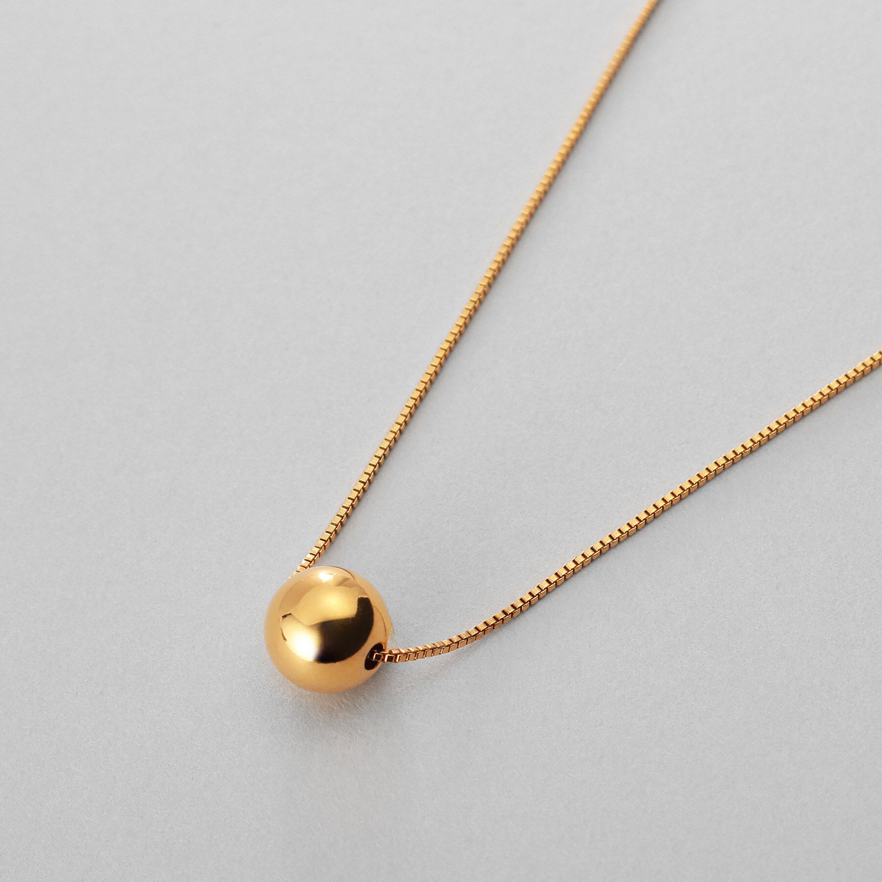 COCOSHNIK ONKITSCH「シルバー ホロウボール ネックレスS GP」|ネックレス|