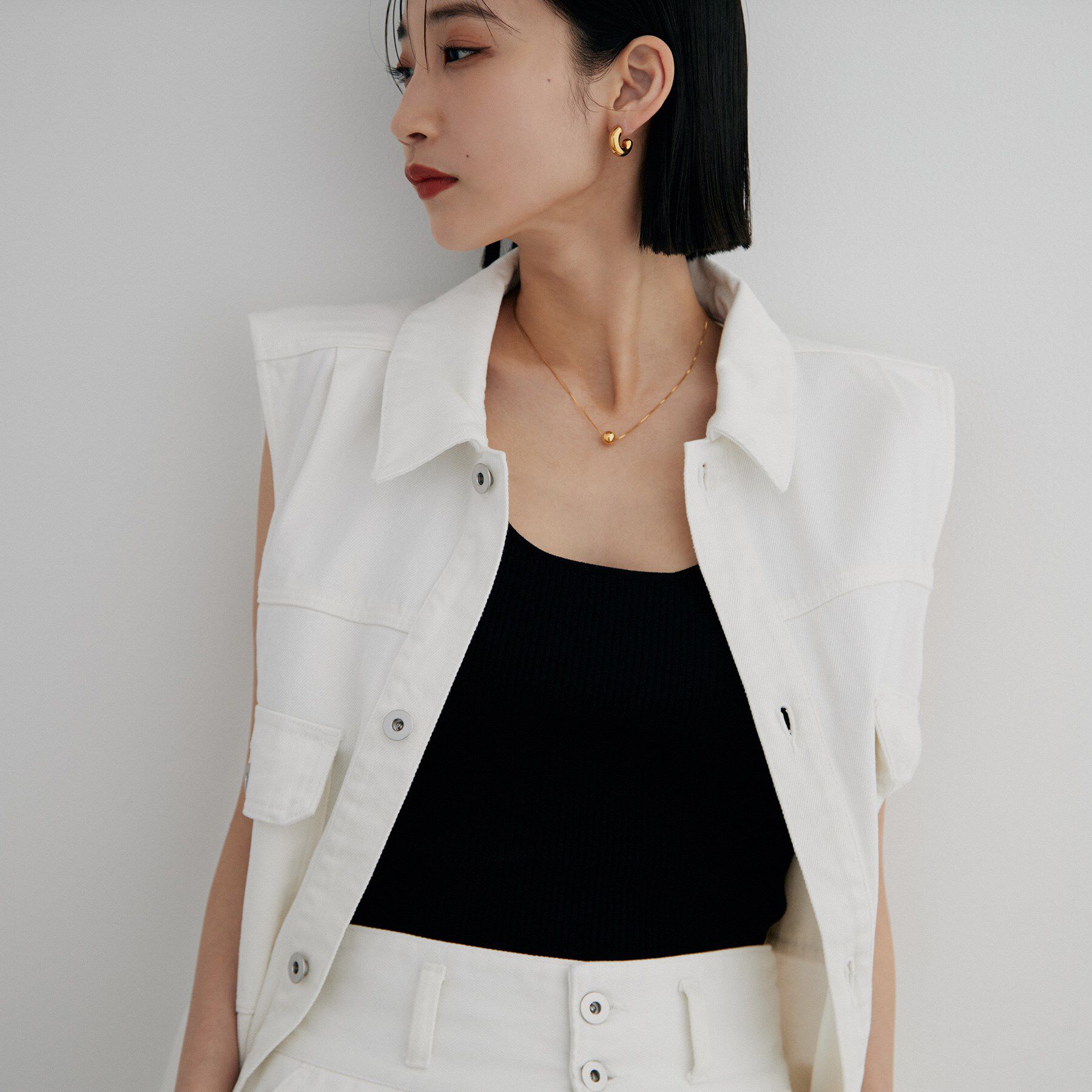 COCOSHNIK ONKITSCH「シルバー ホロウボール ネックレスS GP」|ネックレス|