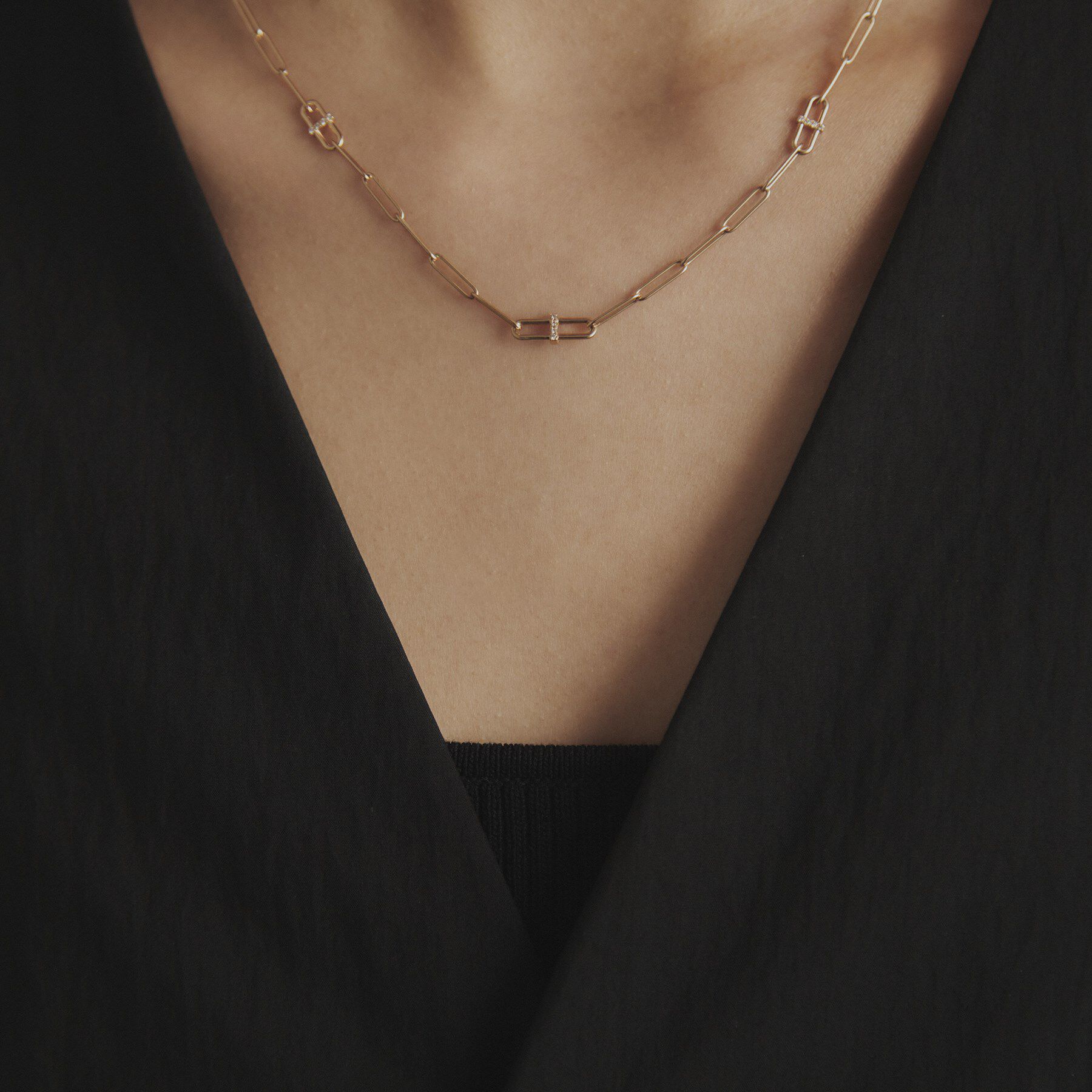 COCOSHNIK「◆K10ダイヤモンド PCモチーフステーション ネックレス」|ネックレス|