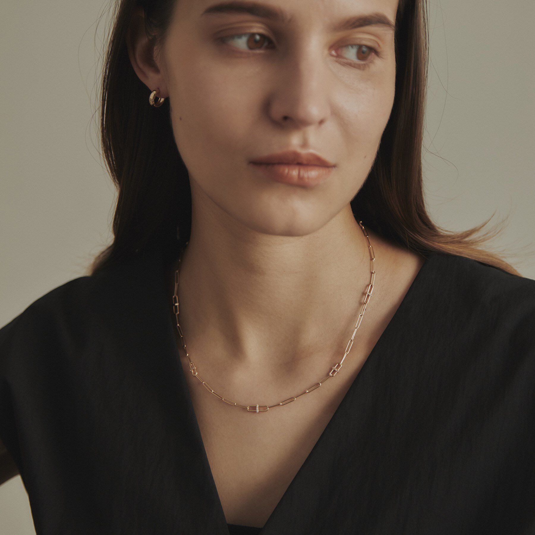 COCOSHNIK「◆K10ダイヤモンド PCモチーフステーション ネックレス」|ネックレス|