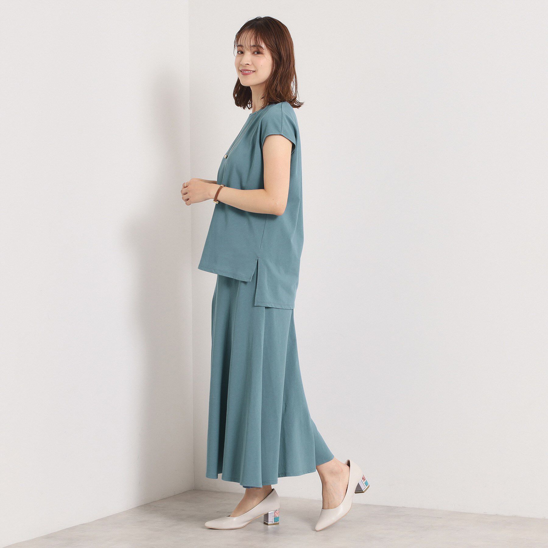 ITS&rsquo;DEMO「【洗濯機OK／ウエストゴム】製品染め風ジャージーセットアップ」|スーツ|