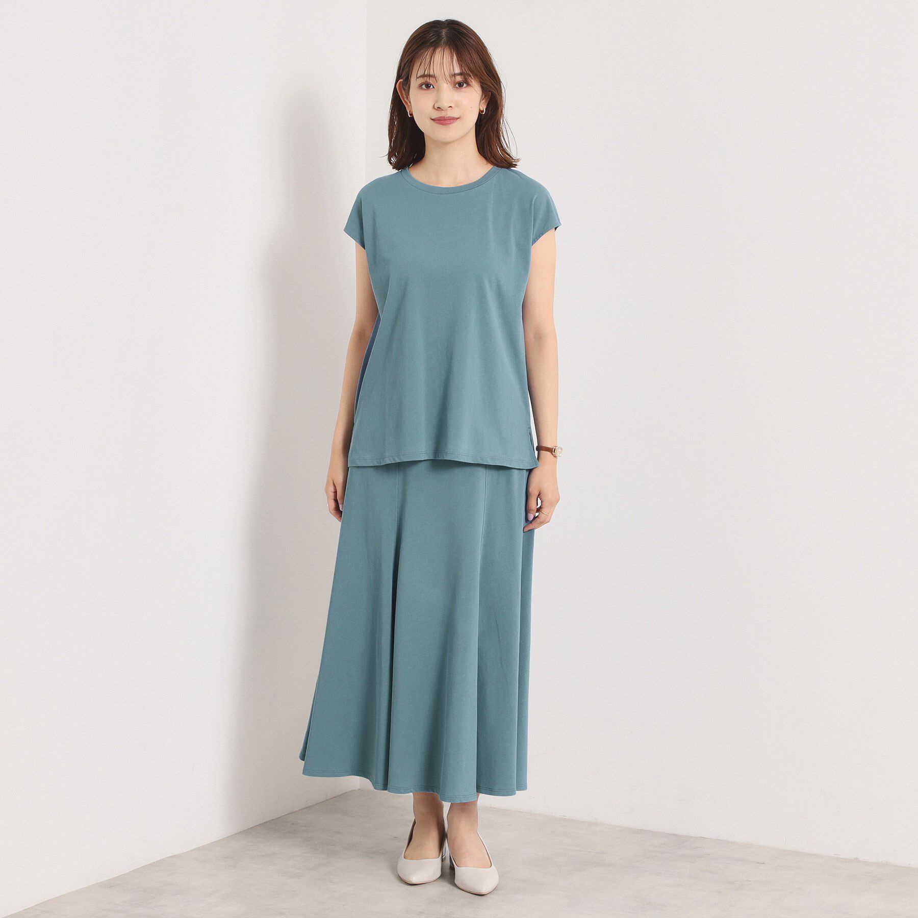 ITS&rsquo;DEMO「【洗濯機OK／ウエストゴム】製品染め風ジャージーセットアップ」|スーツ|