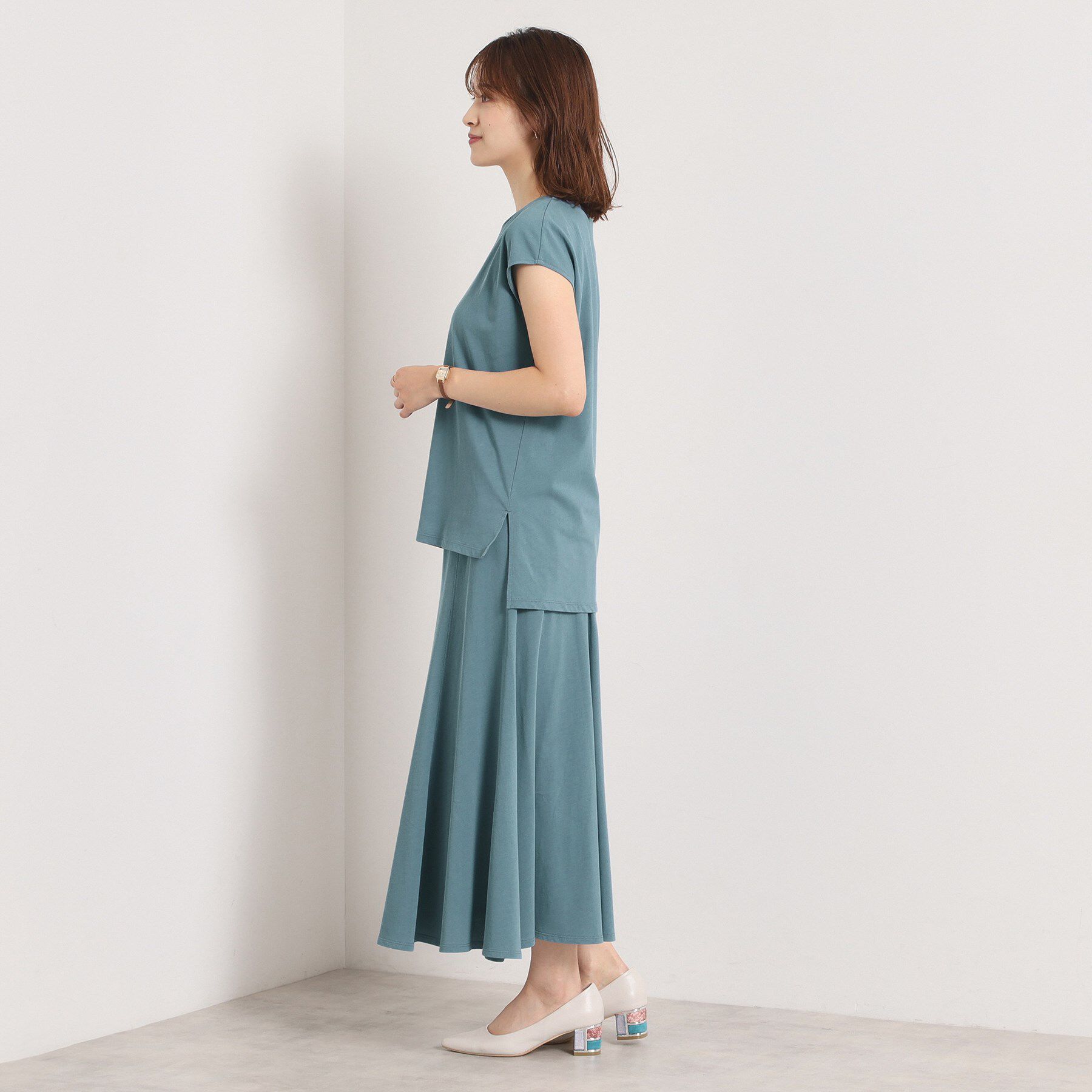 ITS&rsquo;DEMO「【洗濯機OK／ウエストゴム】製品染め風ジャージーセットアップ」|スーツ|