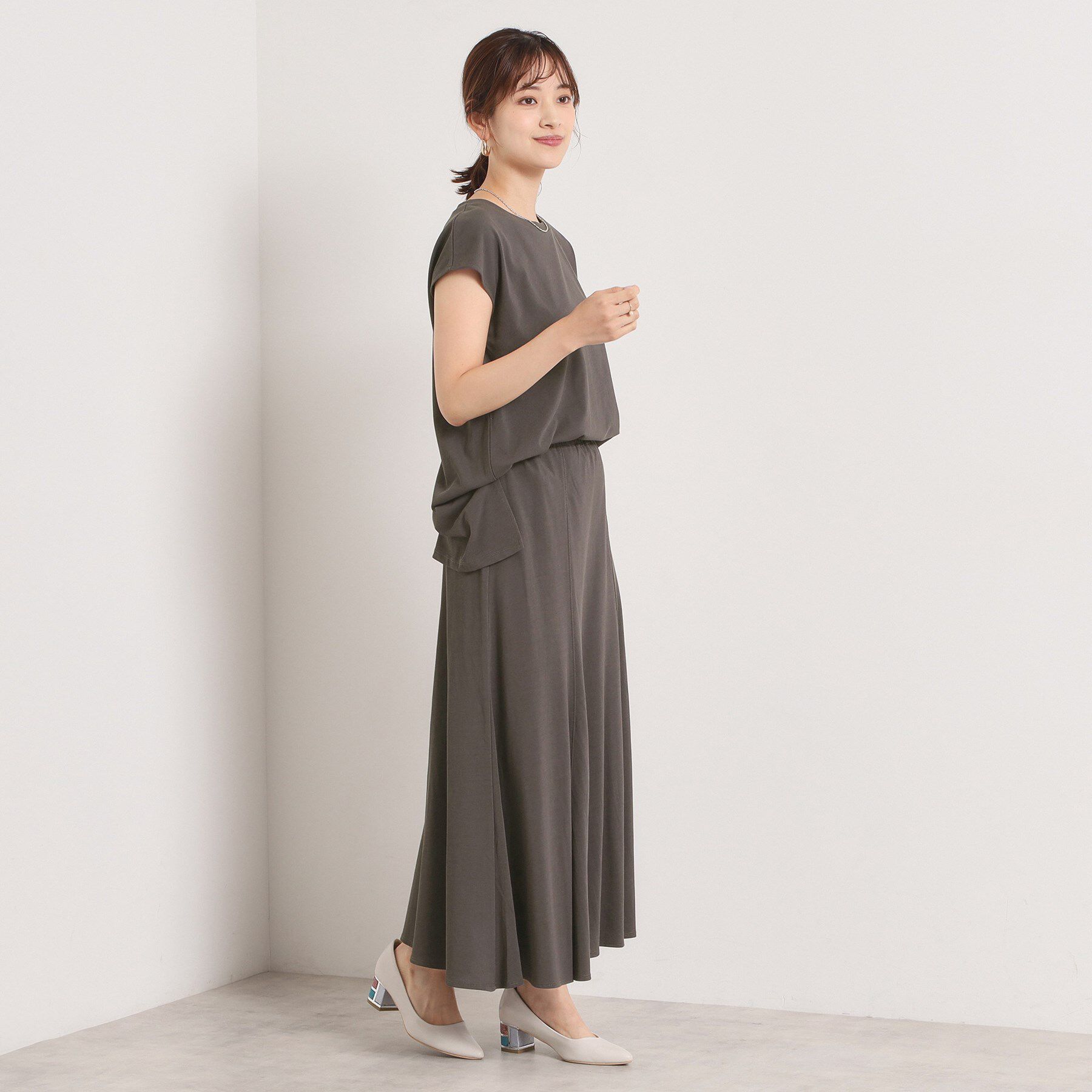 ITS&rsquo;DEMO「【洗濯機OK／ウエストゴム】製品染め風ジャージーセットアップ」|スーツ|