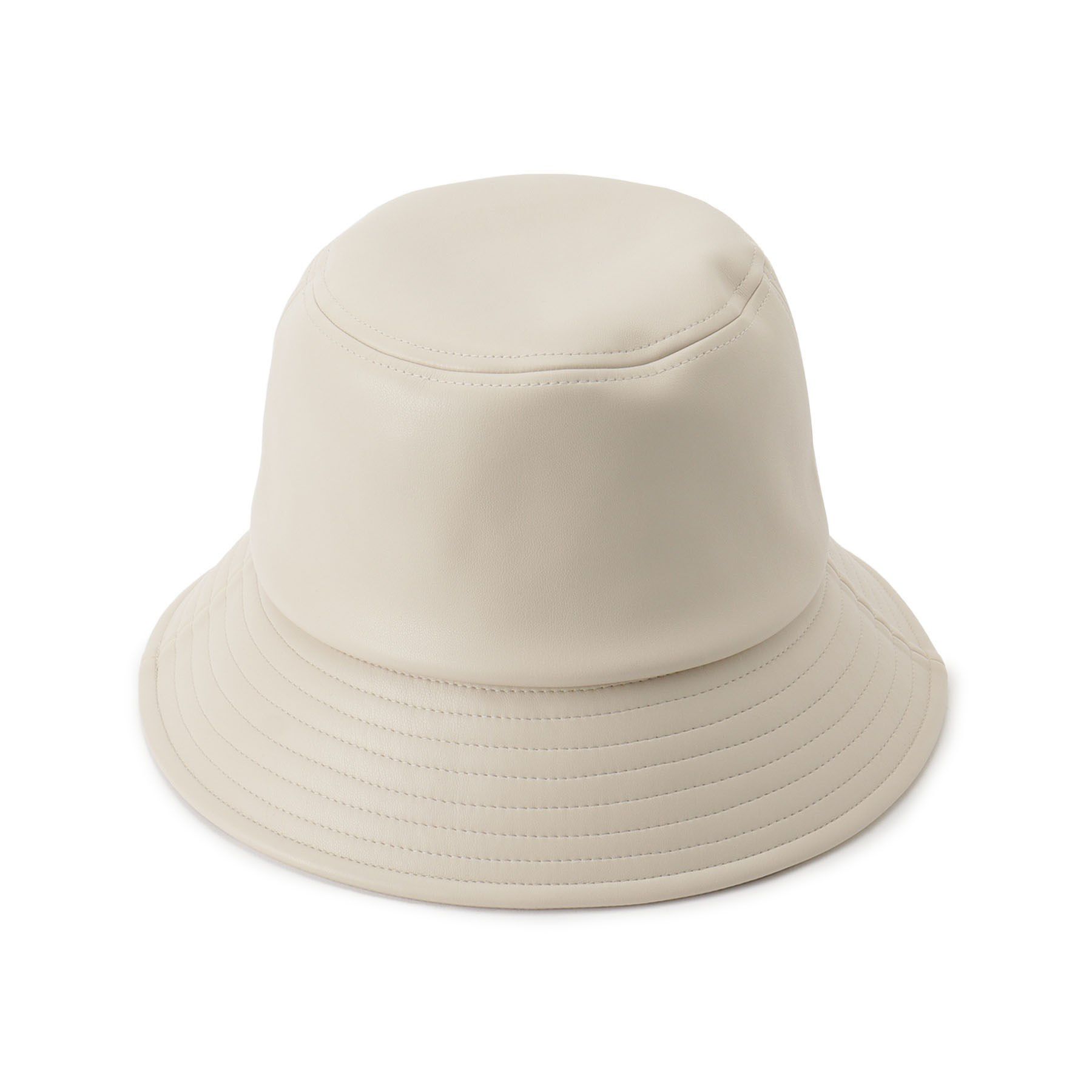 ITS&rsquo;DEMO「合皮バケットハット」|ハット|ライトベージュ(05