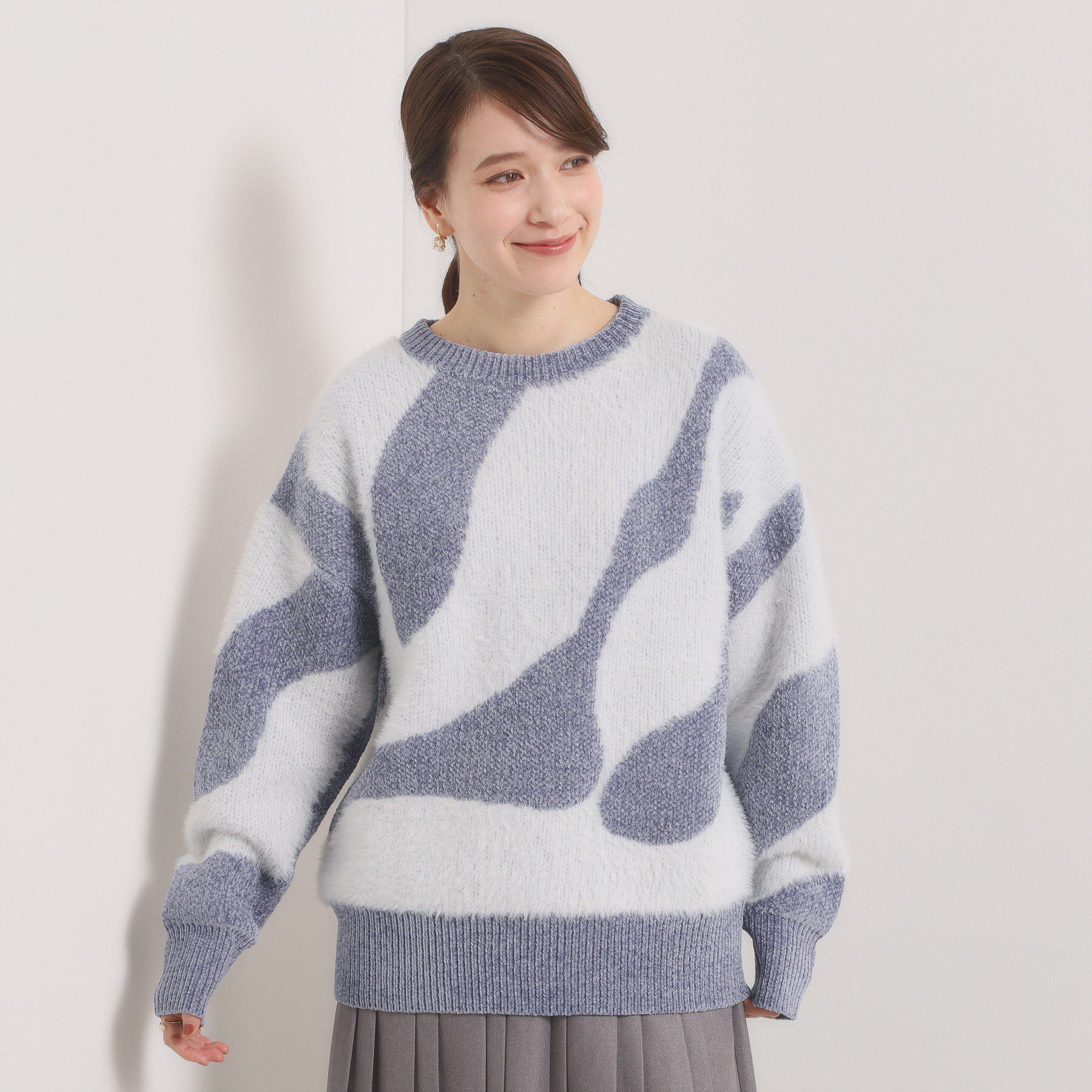 ITS&rsquo;DEMO「【手洗い可】モール&times;シャギーニット」|ニット・セーター|