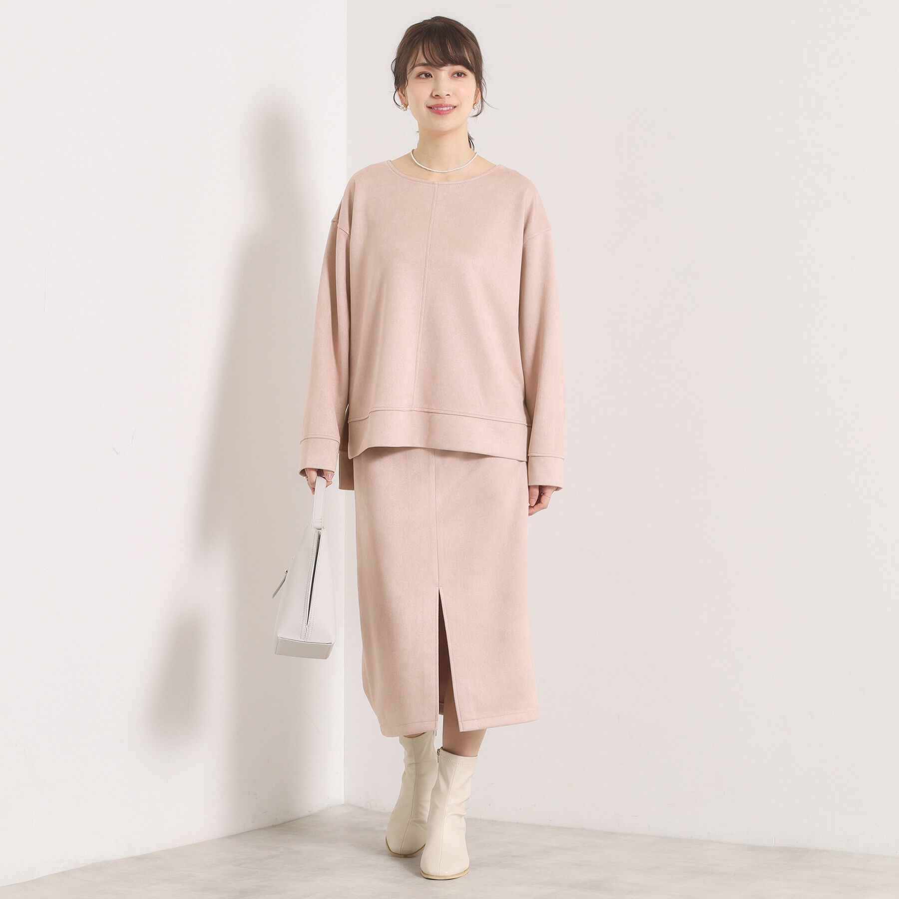 ITS&rsquo;DEMO「【セットアップ可／手洗い可】カットスエードスカート」|スカート|