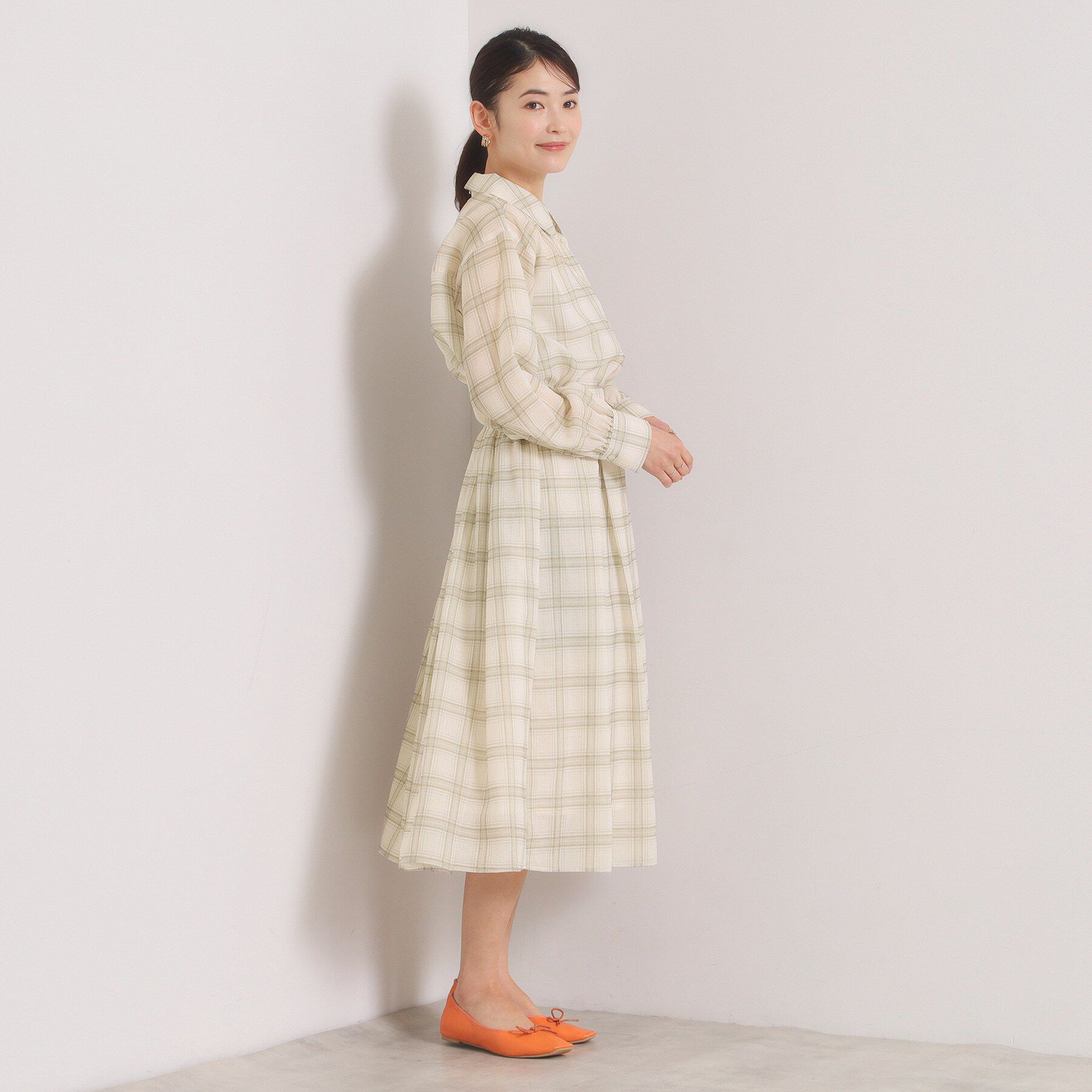 ITS&rsquo;DEMO「【セットアップ可／手洗い可】シアーチェックスカート」|スカート|