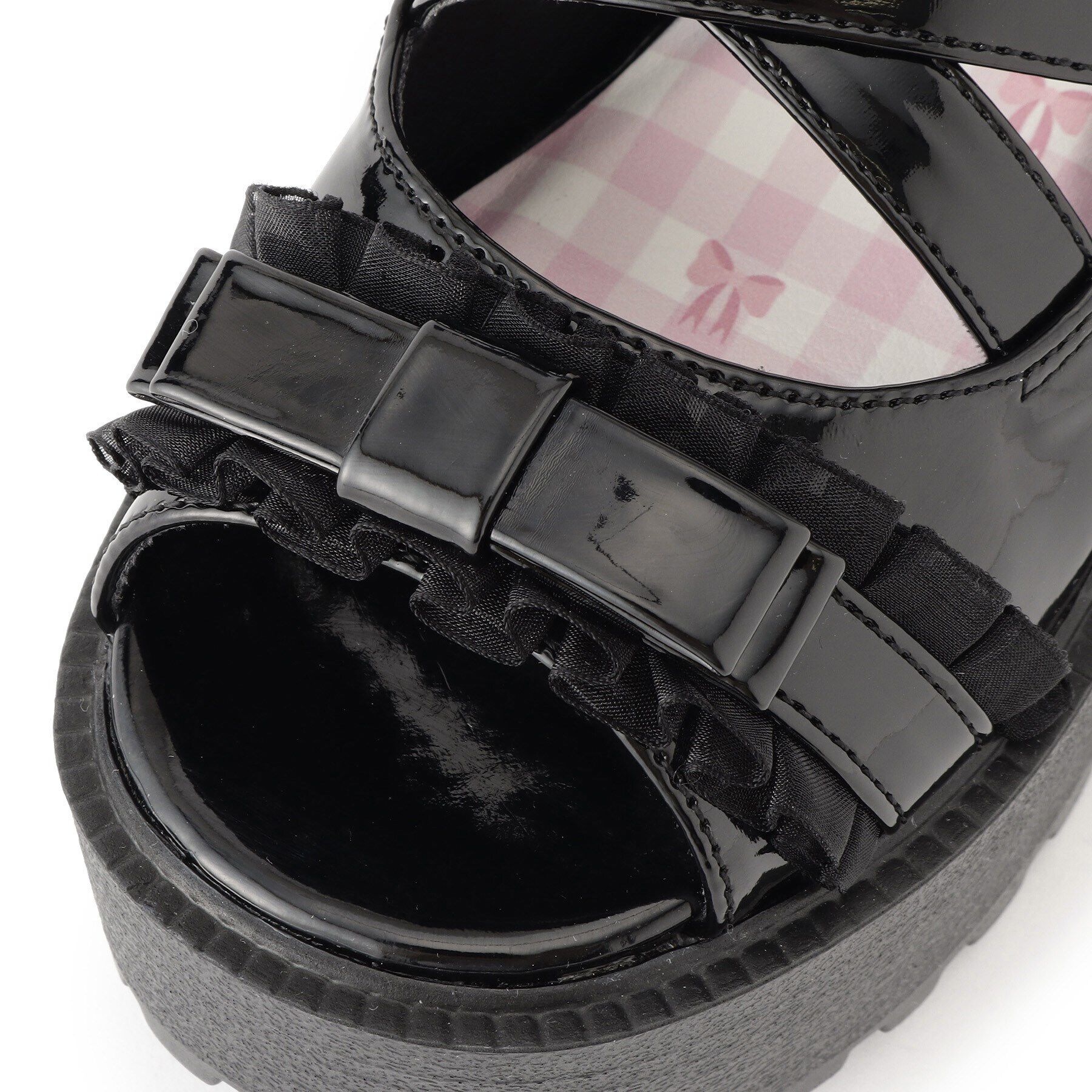 csT&P「厚底レース付きリボンベルトサンダル」|サンダル|