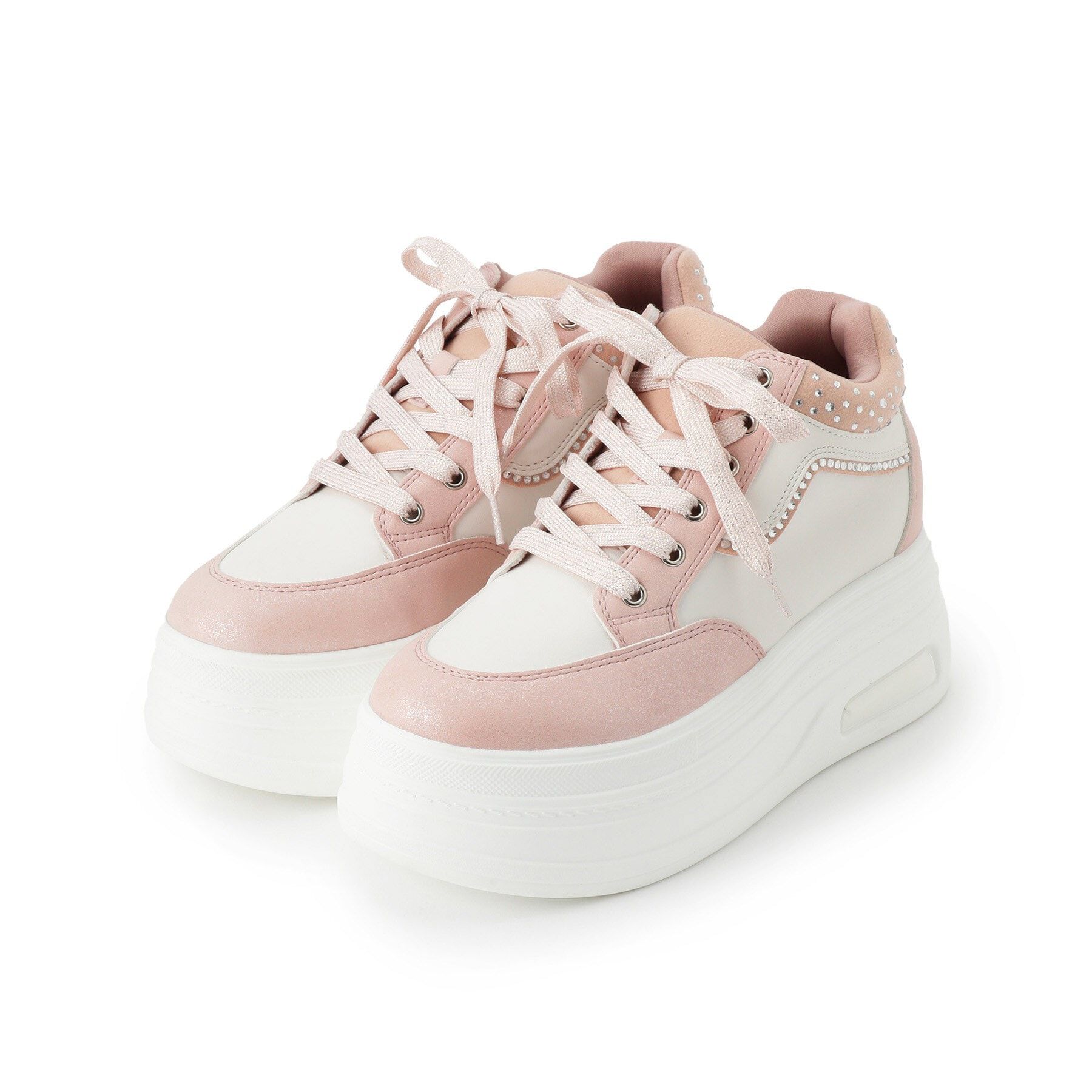 ESPERANZA「きゅんフィットインソールラインストーンスニーカー」|スニーカー|ピンク(072)