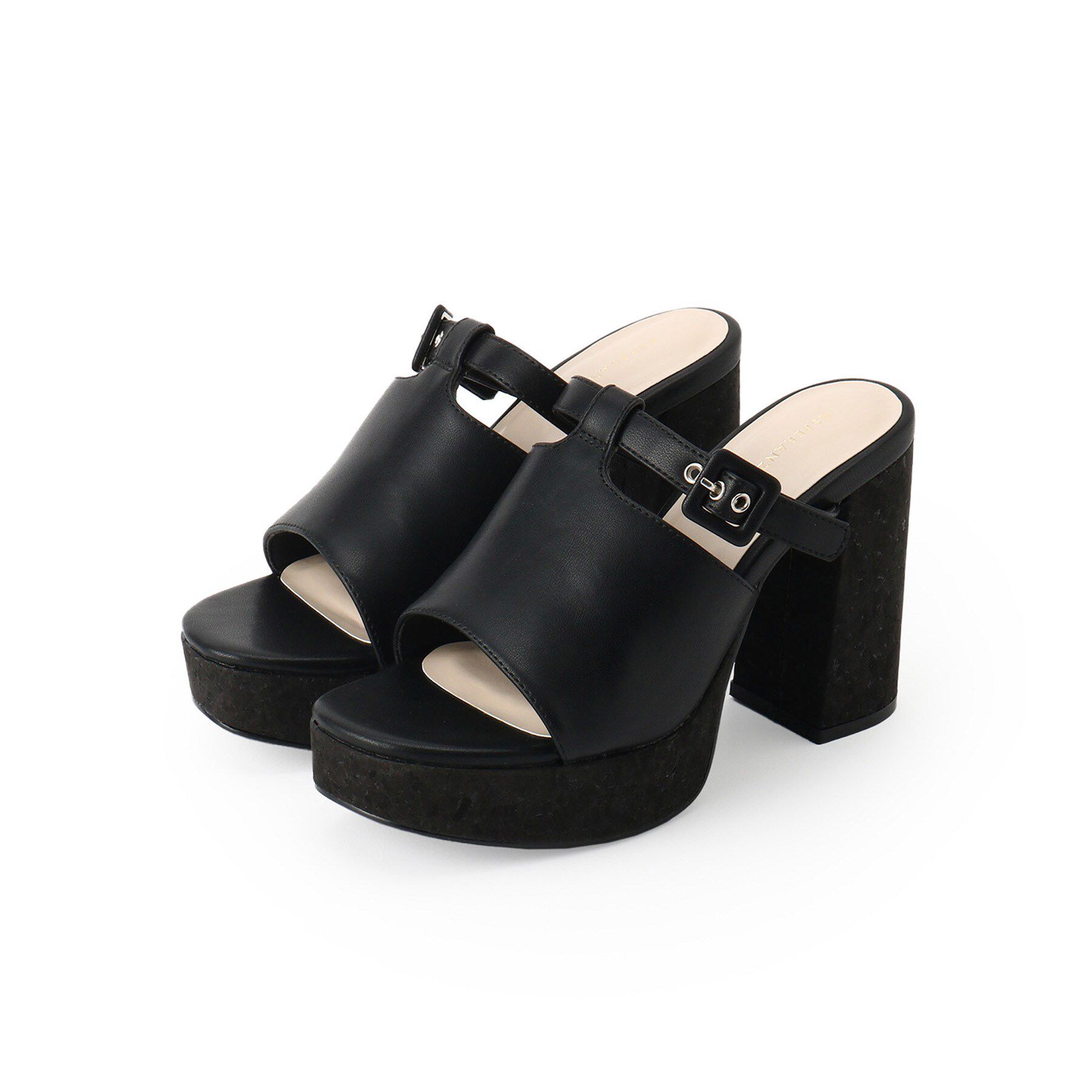 ESPERANZA「ミニバックルコルクヒールミュール」|サンダル|