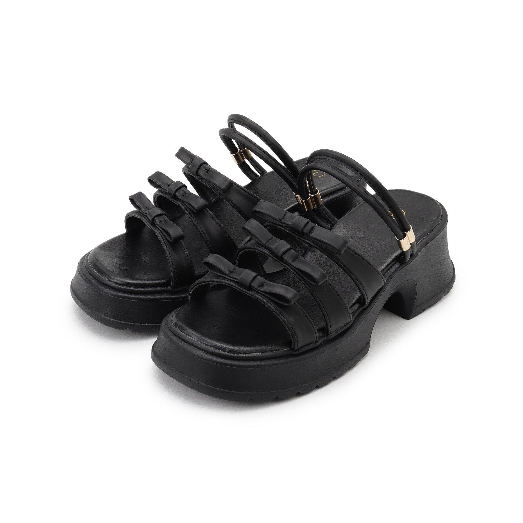 csT&P「3連リボンバレエコアサンダル」|サンダル|