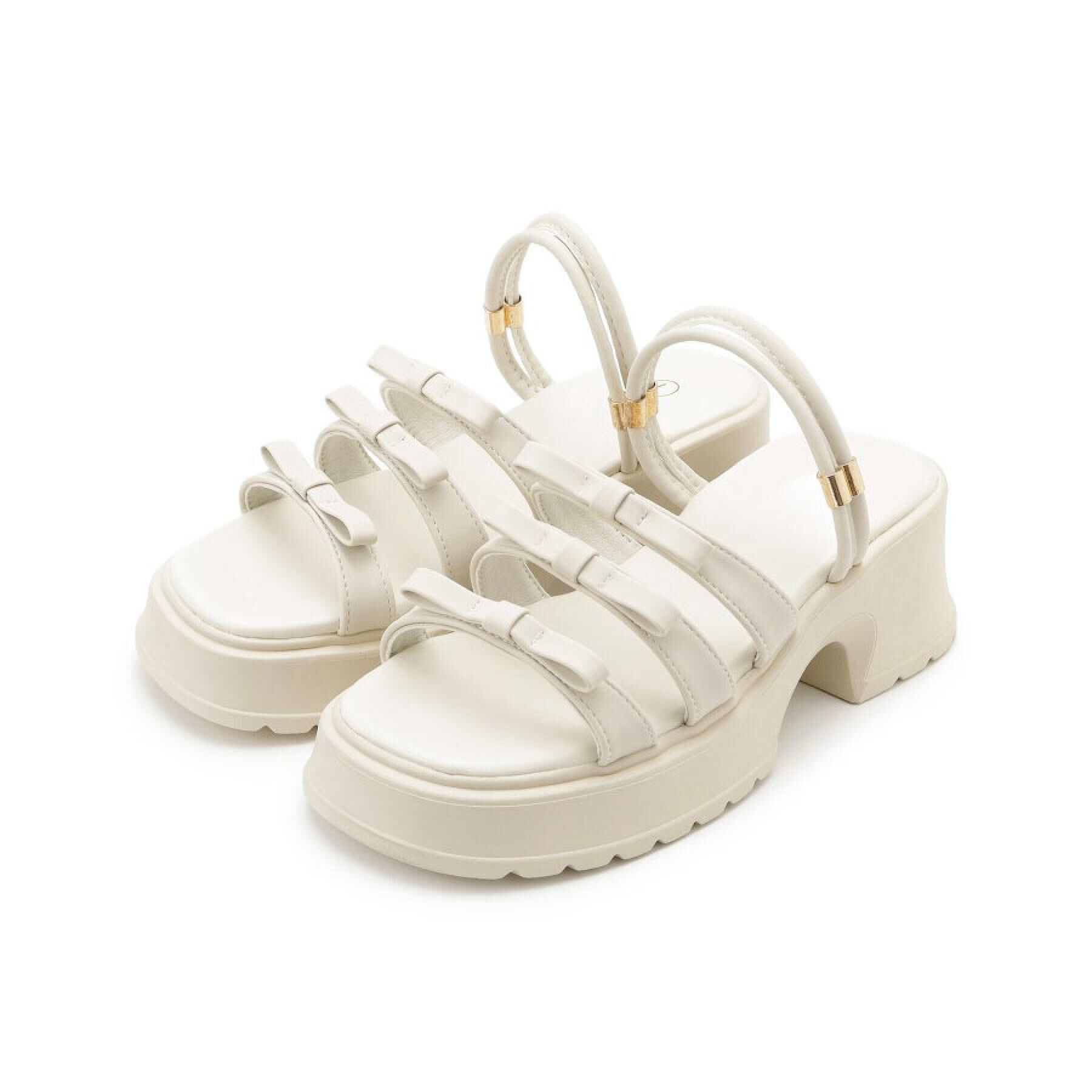 csT&P「3連リボンバレエコアサンダル」|サンダル|