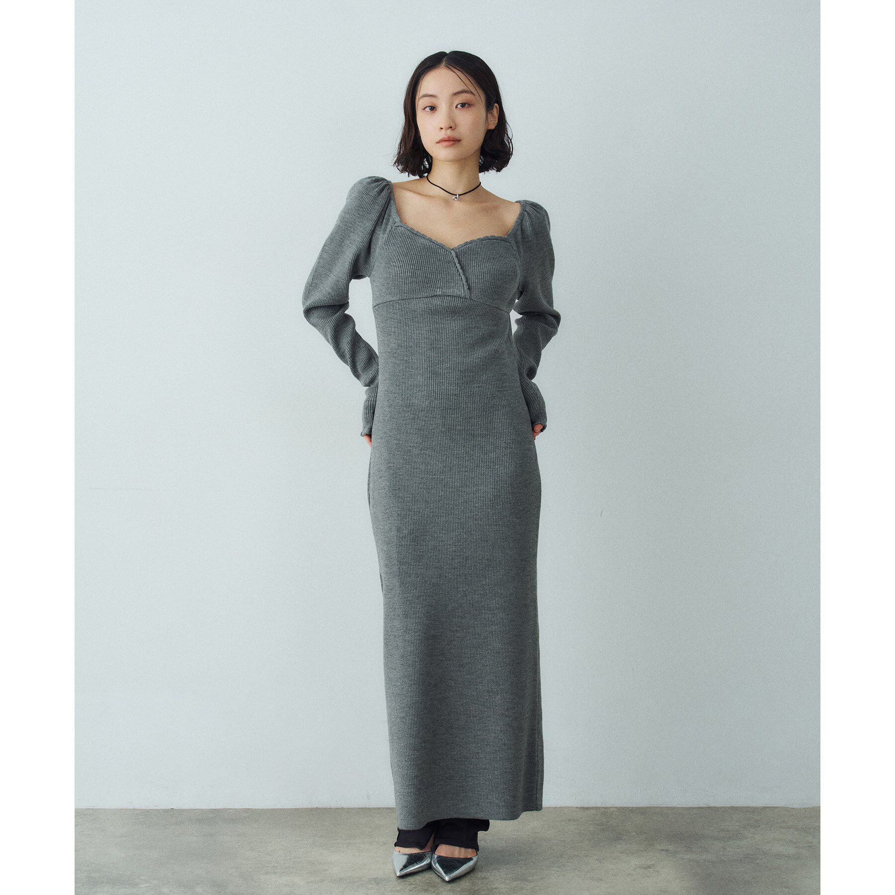 CODE A「femi rib knit dress」|ワンピース|