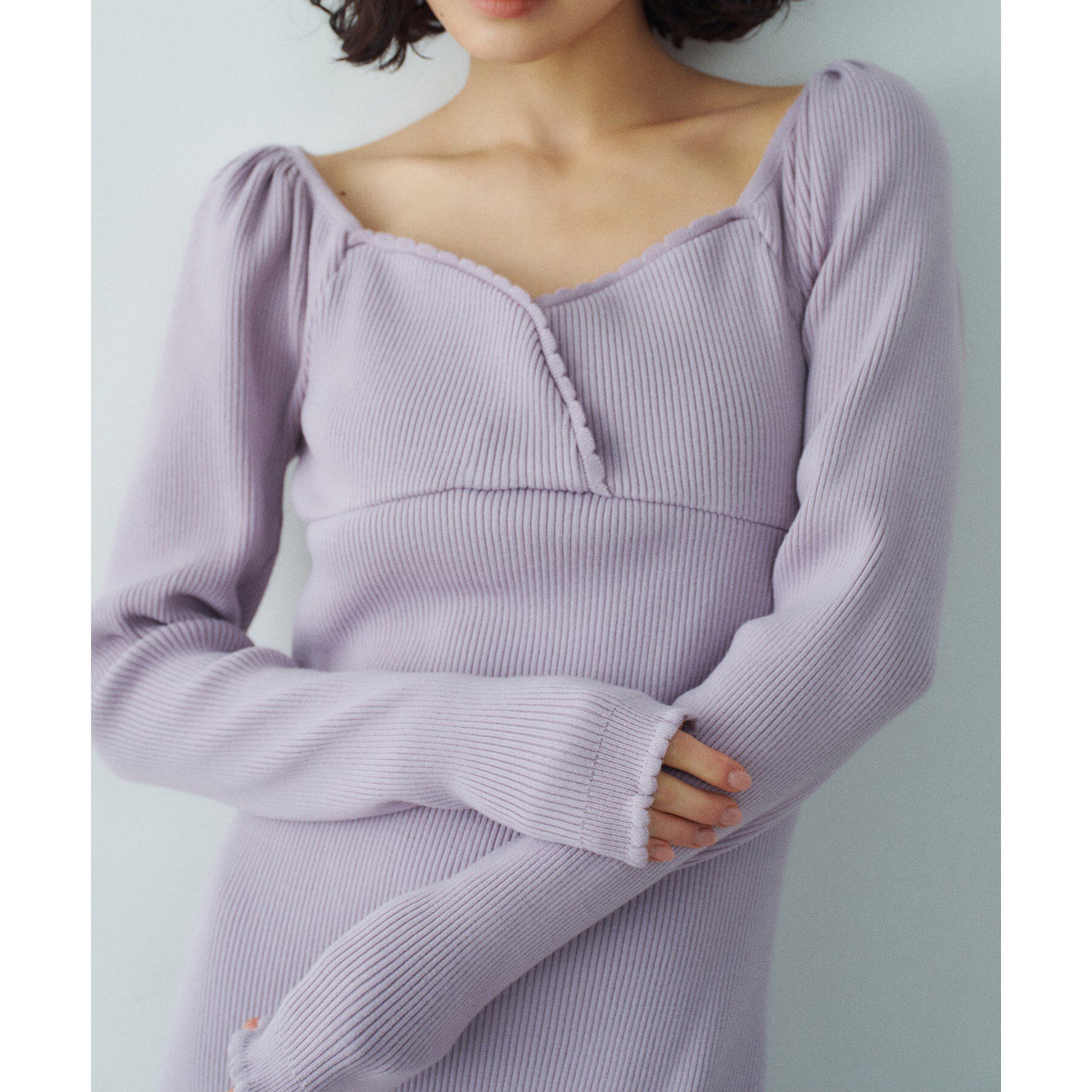 CODE A「femi rib knit dress」|ワンピース|