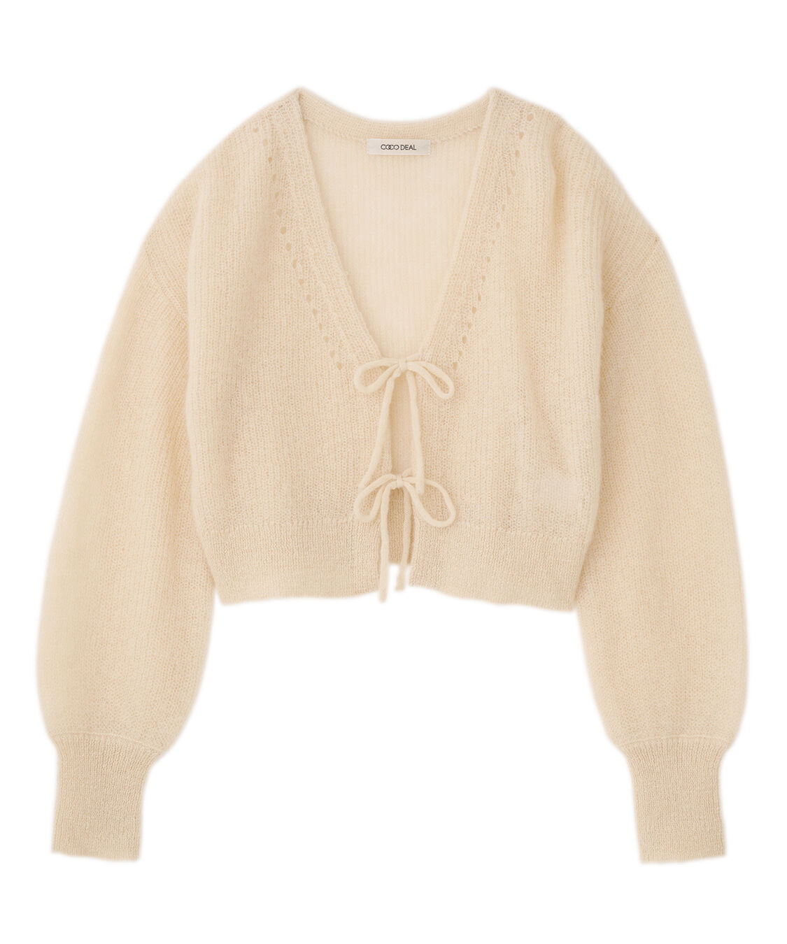 COCO DEAL「モヘアニットリボンカーディガン」|ニット・セーター|