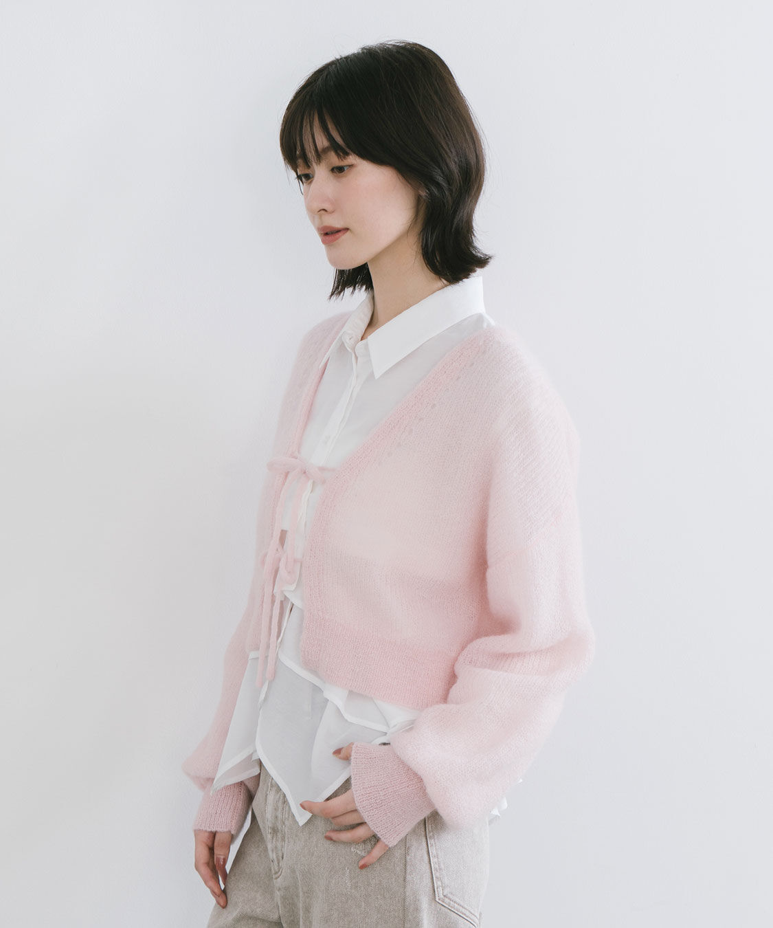 COCO DEAL「モヘアニットリボンカーディガン」|ニット・セーター|