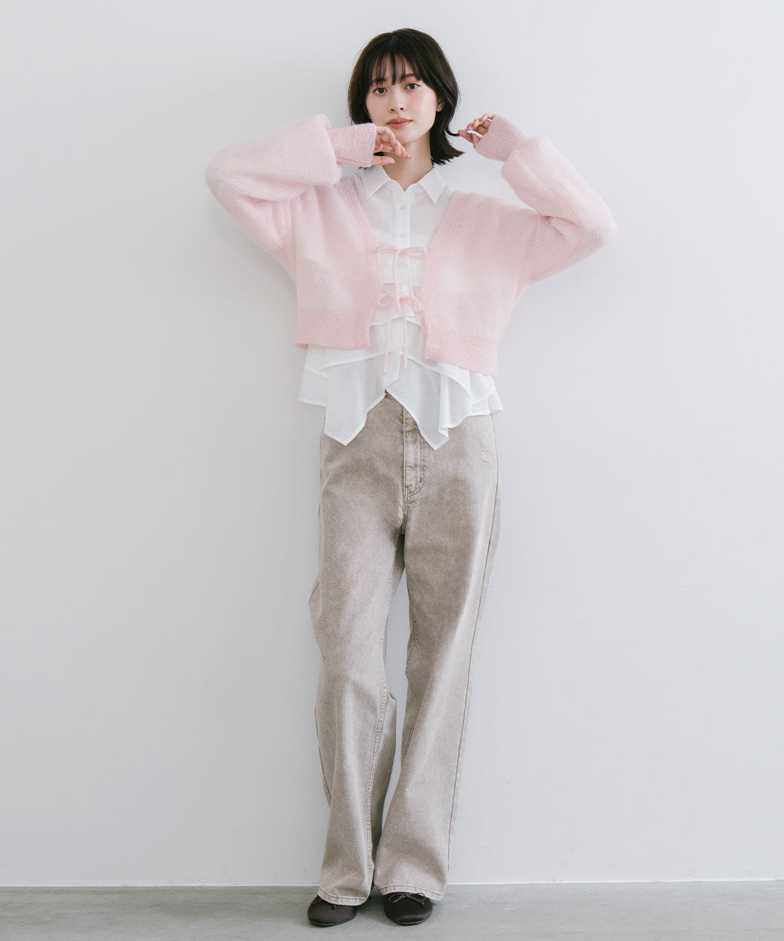 COCO DEAL「モヘアニットリボンカーディガン」|ニット・セーター|