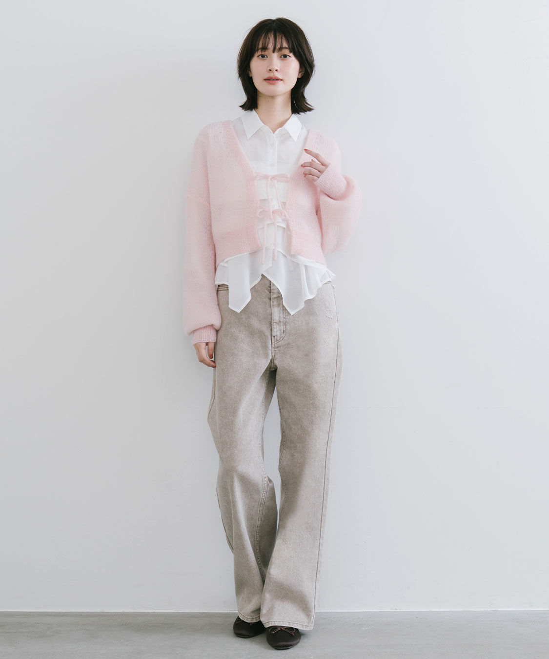 COCO DEAL「モヘアニットリボンカーディガン」|ニット・セーター|